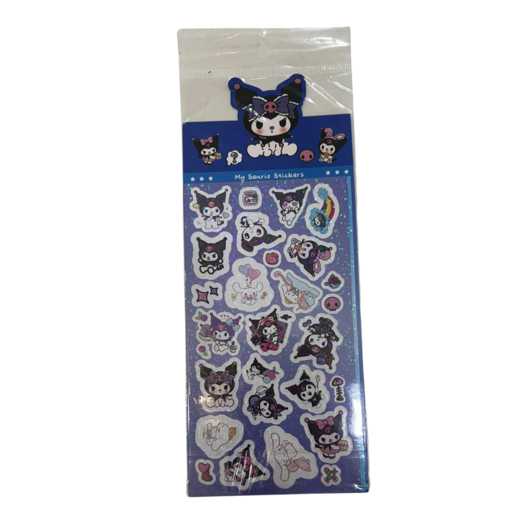 Sanrio Kuromi Waterproof Stickers – Cute Cartoon Journal & Scrapbook Stickers for Girls