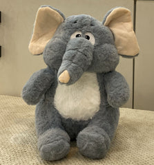 Grey Stuffed Elephant Plush Animal Soft Toy for Kids