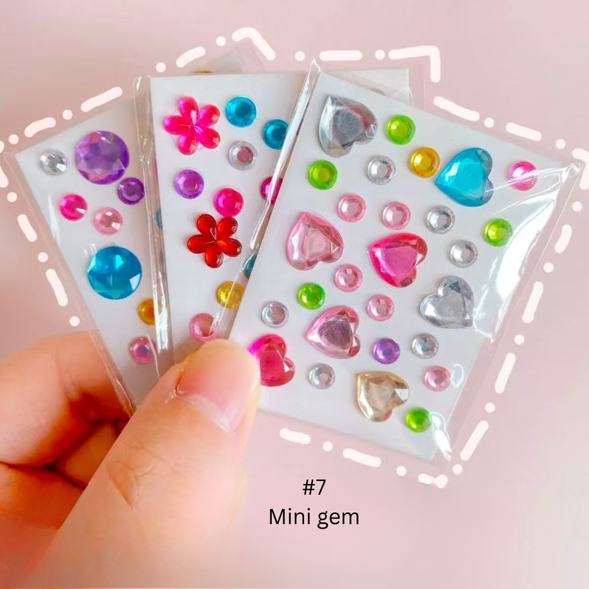 Cute 3D Cartoon Embossed Hollow Stickers Set