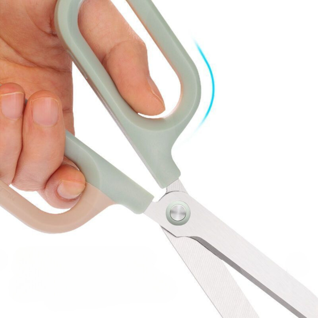 Deli Stainless Steel Effort-Saving Scissors - Multi-Size for Office, School, and Craft Use