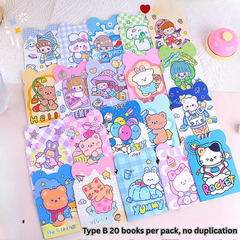 A variety of cartoon shaped small books ins cute portable notebooks student diary children's gifts