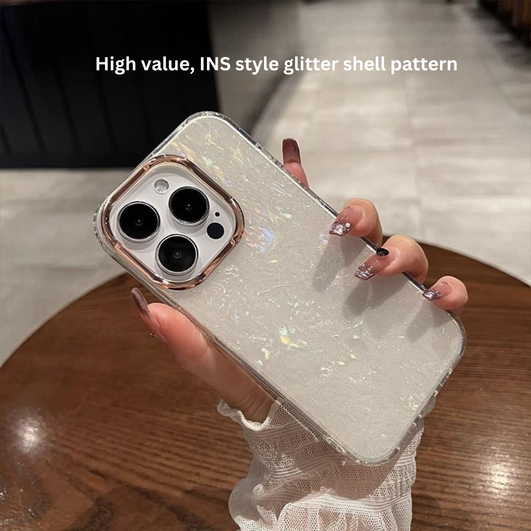 Ins Style Glitter Shell iPhone Case - Premium Protection for iPhone