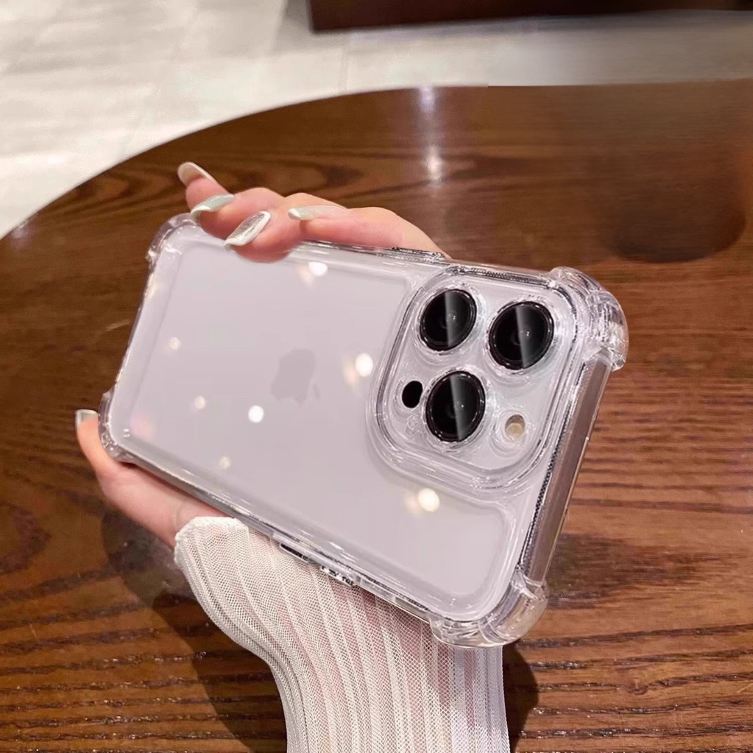 Luxury Shockproof Clear iPhone Case – Full Cover for iPhone