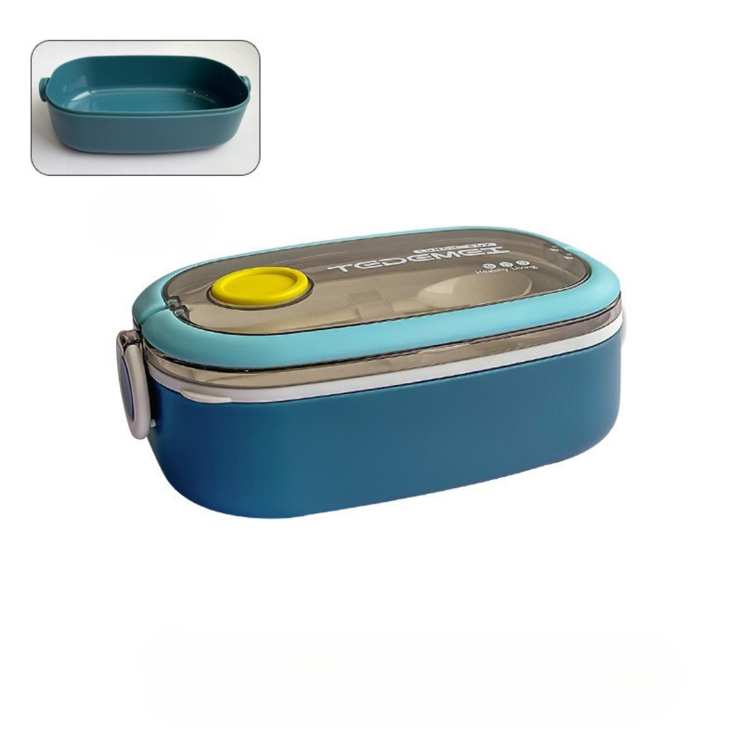 Japanese Double-Layer Stainless Steel Lunch Box – Portable & Leak-Proof Bento for Adults