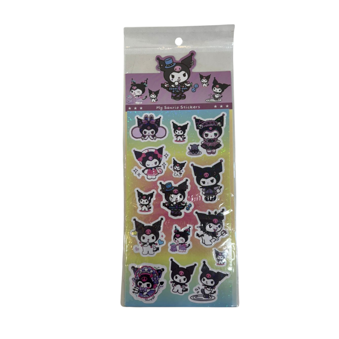 Sanrio Kuromi Waterproof Stickers – Cute Cartoon Journal & Scrapbook Stickers for Girls