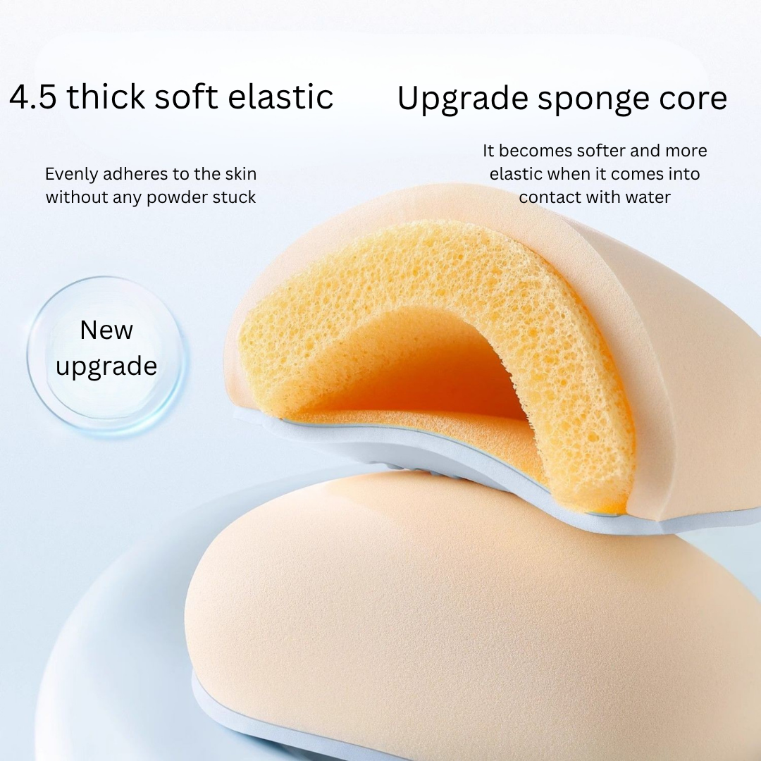 Gudi Marshmallow Cushion Puff – Non-Absorbent Foundation Sponge for Wet & Dry Use