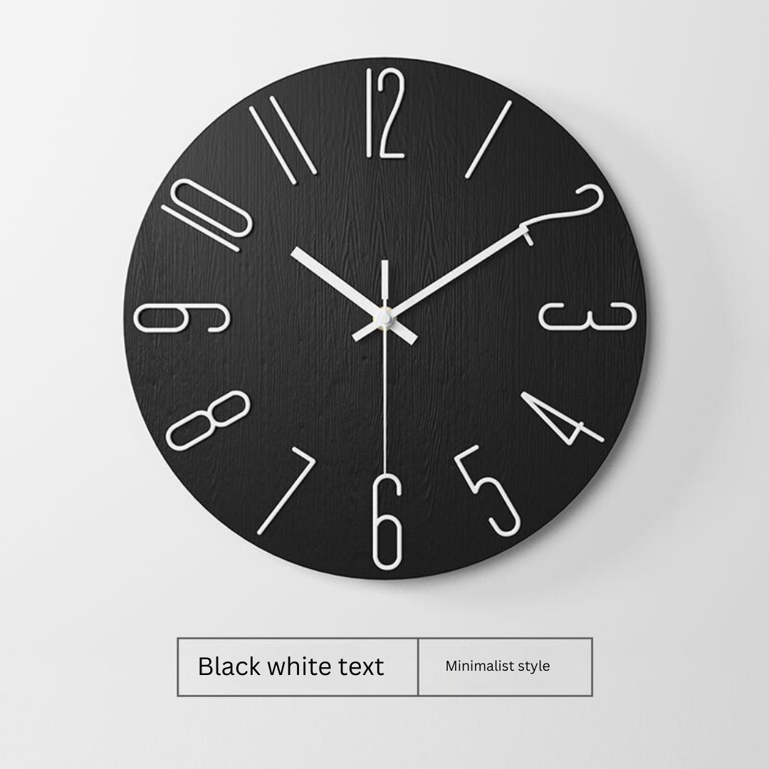 Trendy Minimalist Wall Clock - Creative Quartz Clock for Living Room, Modern Home Decor