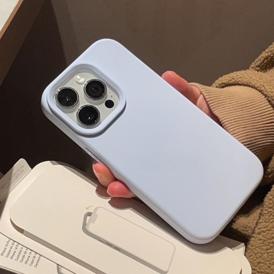 Baby Blue Liquid Silicone iPhone Case - Full Coverage Soft Case for iPhone