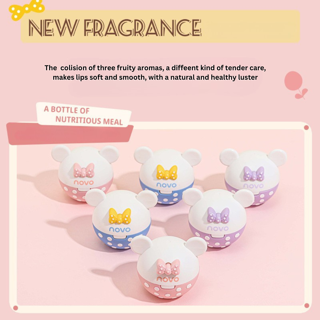 NOVO Sweet Bear Moisturizing Lip Mask – Hydrates, Softens, Reduces Lip Lines, Lipstick Primer
