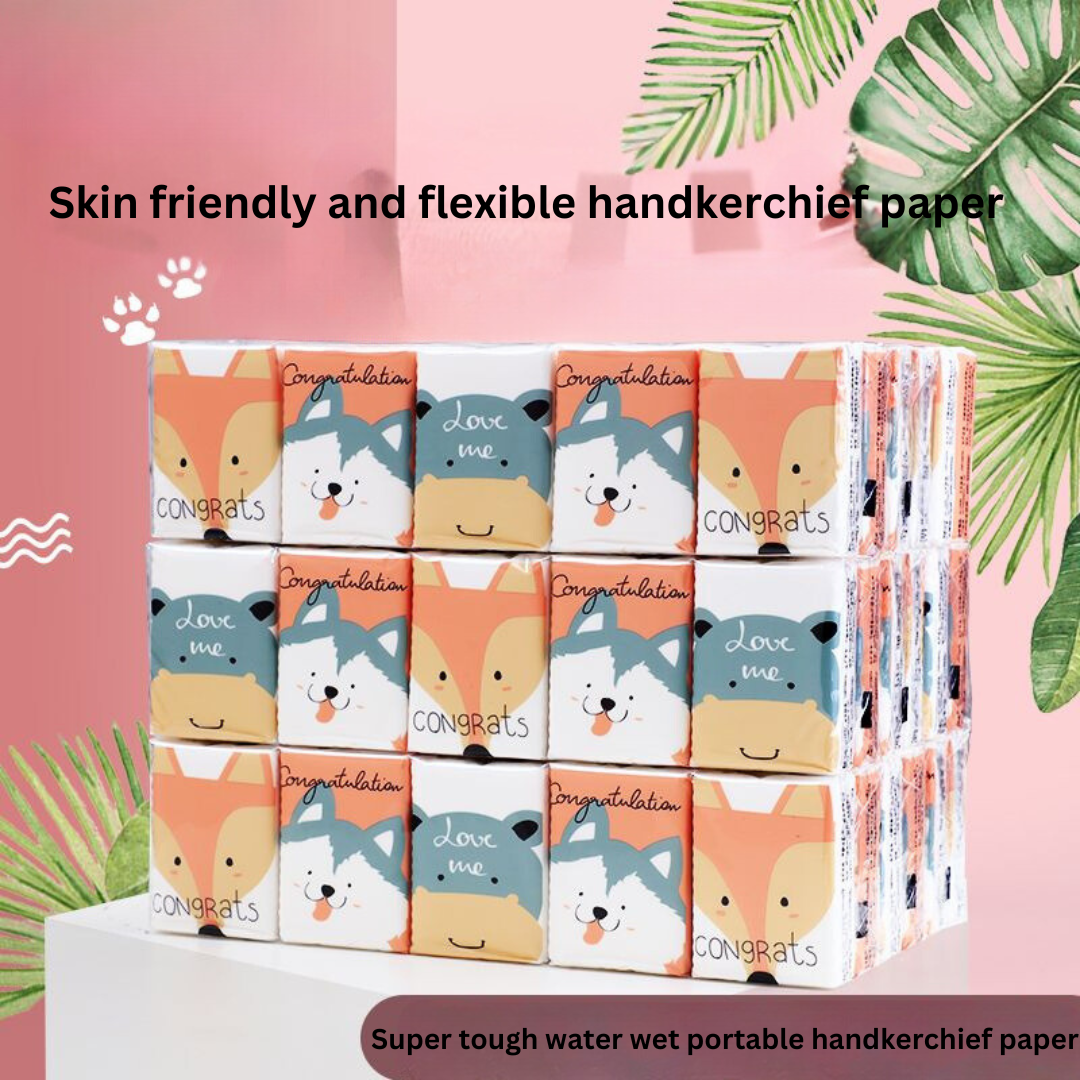 3-Ply Pocket Tissue Pack - Portable Wet Wipes & Facial Tissue, Small Travel Size, Convenient Handkerchief Paper for On-the-Go