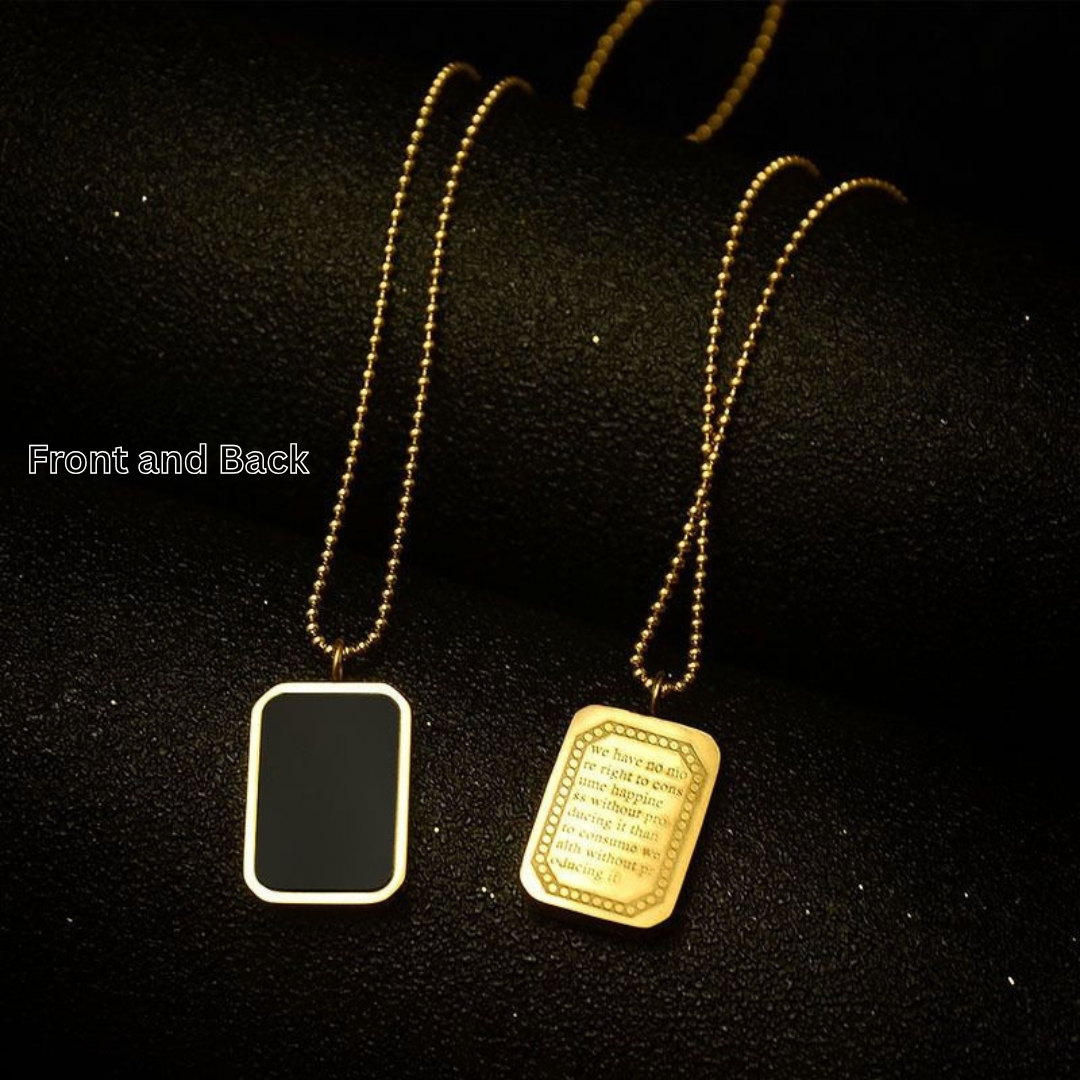 Titanium Steel Pendant Necklace – Elegant Minimalist Design for Women