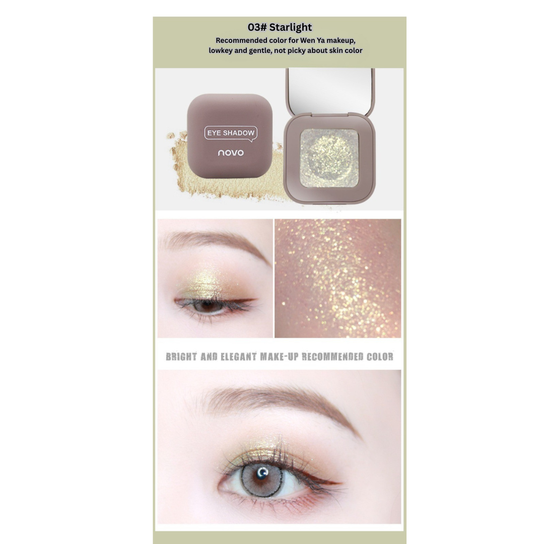 NOVO keyboard fingertip cool eye shadow matte high flash mashed potato texture eye shadow palette