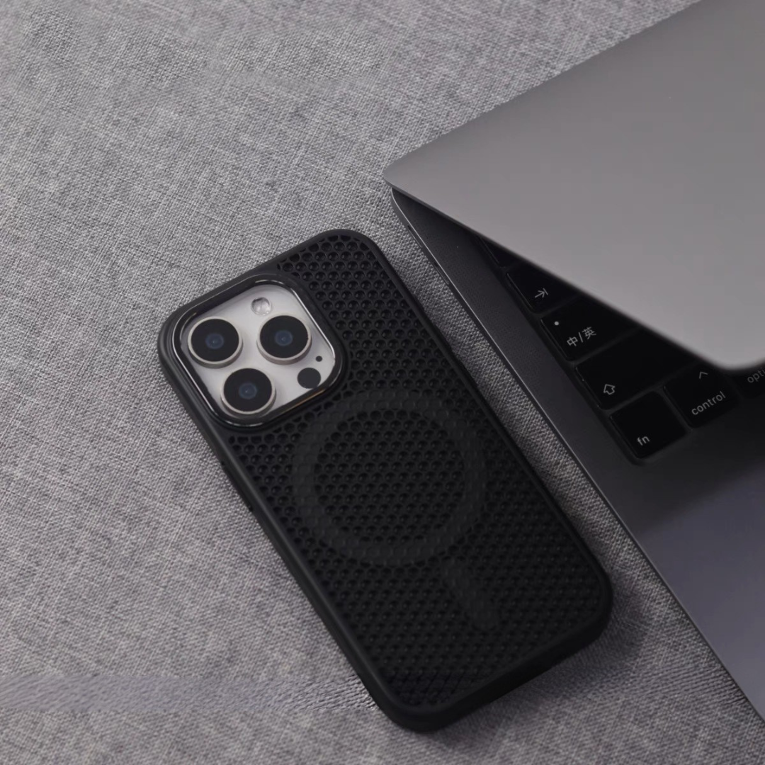 MagSafe Honeycomb Heat Dissipation Phone Case – Frame Bracket Cover with Magnetic Suction