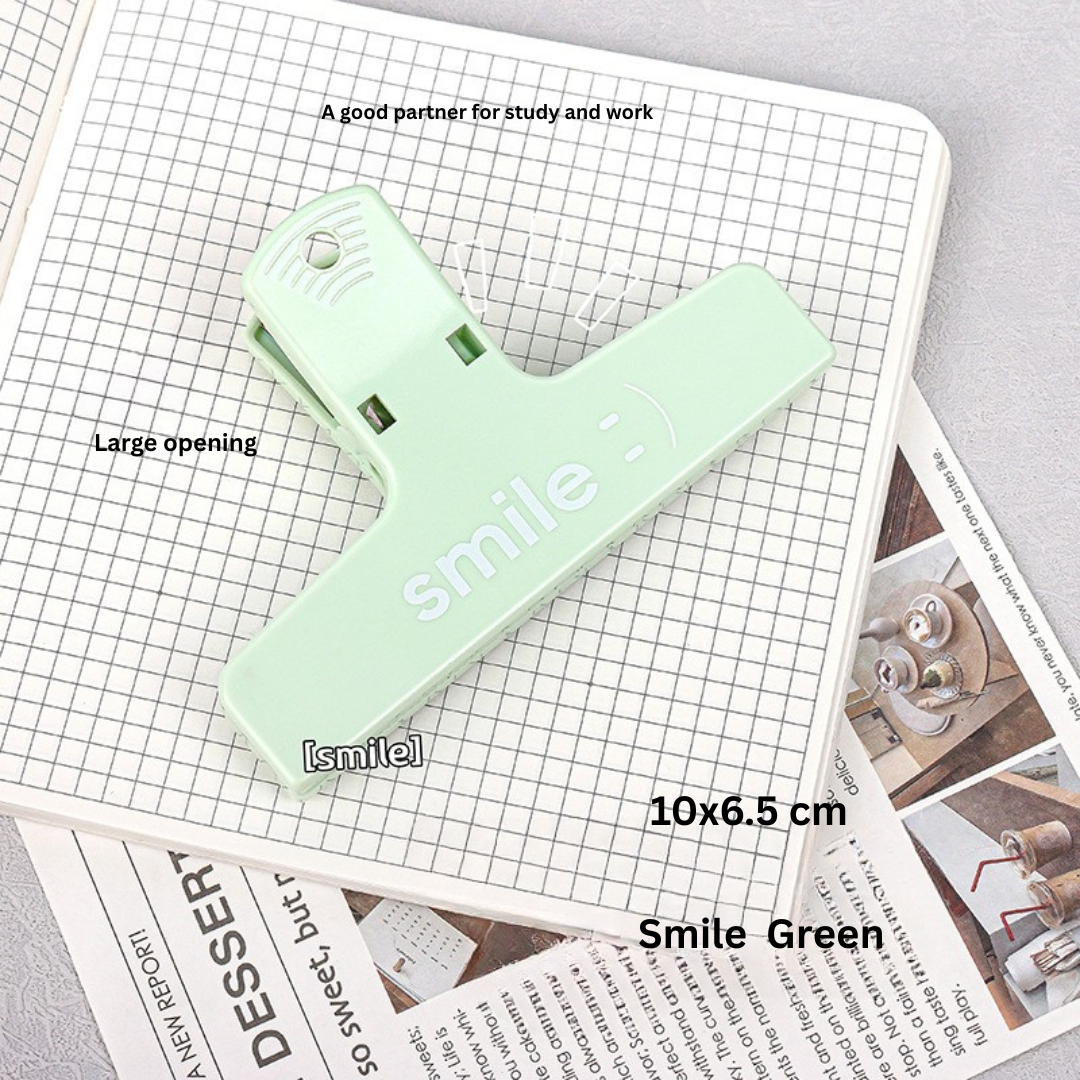 Morandi color multifunctional cute simple handbook storage magnetic long tail clip for notebook