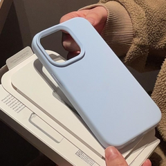 Baby Blue Liquid Silicone iPhone Case - Full Coverage Soft Case for iPhone