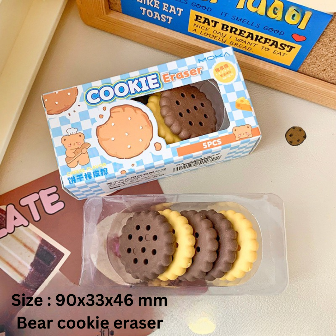 Creative Chocolate Eraser Simulation Shape Bread Biscuit Eraser Fun