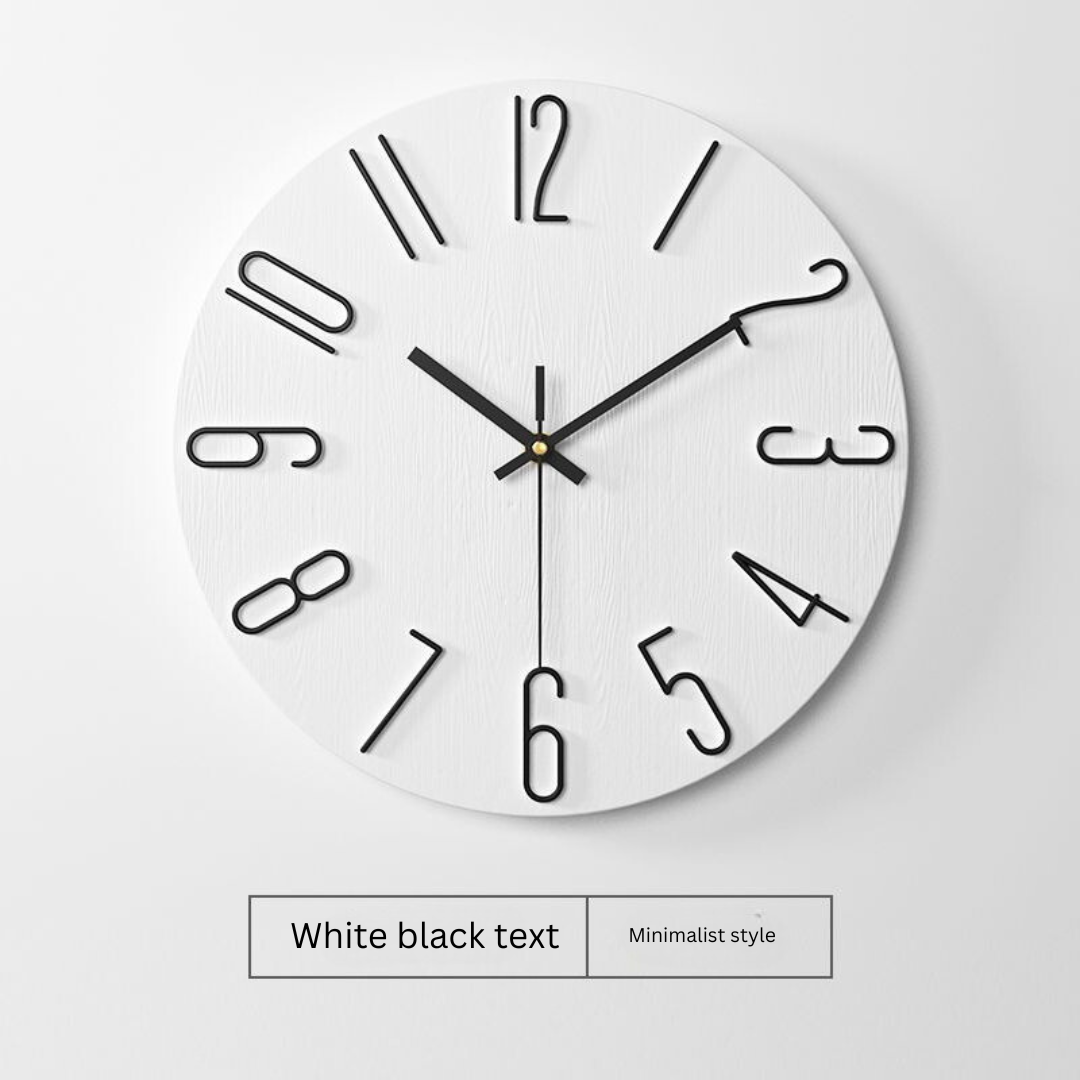 Trendy Minimalist Wall Clock - Creative Quartz Clock for Living Room, Modern Home Decor