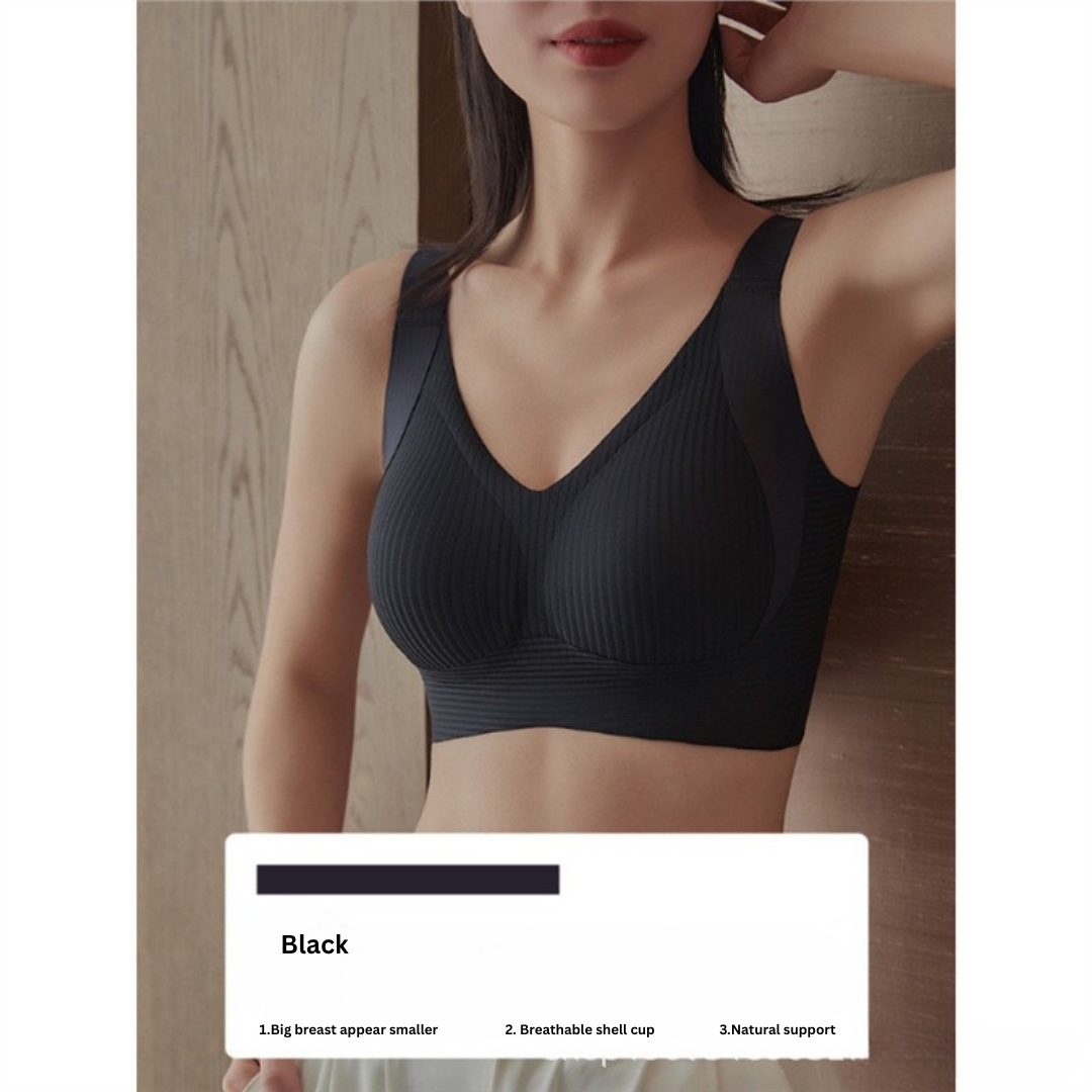 Adjustable Seamless Bra for Women – Anti-Sagging with Side Support and Comfortable Fit