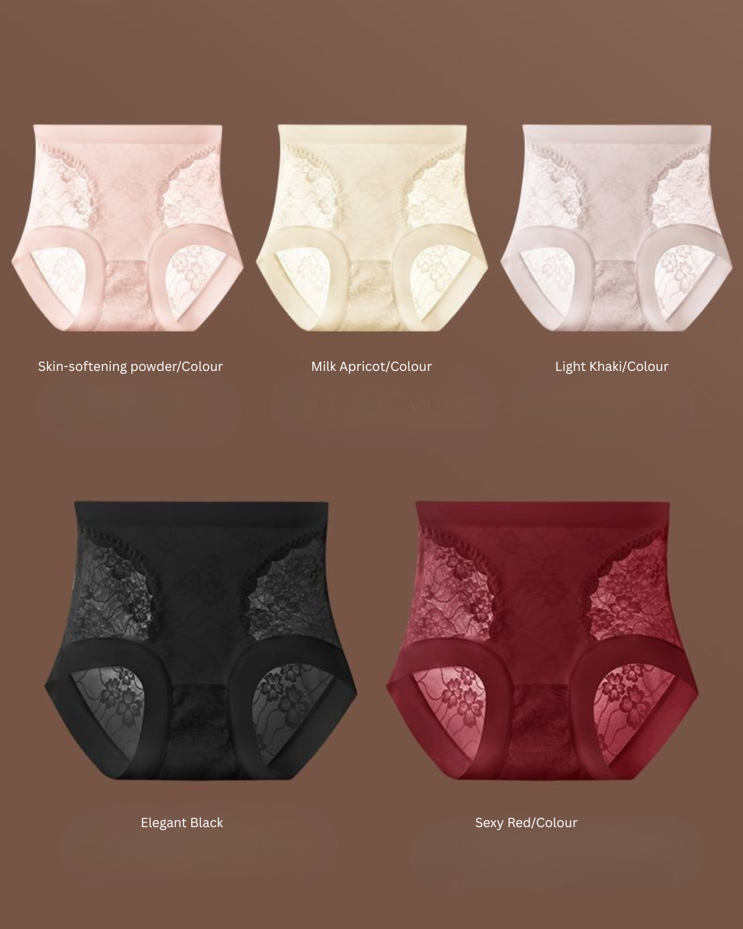 High Waist Plus Size Lace Tummy Control Women’s Briefs