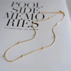 Minimal Titanium Steel Chain Choker Necklace for Women