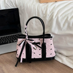 PARK DANCE Women’s Ballet-Inspired Tote Bag – Sweet and Edgy Bow Handbag
