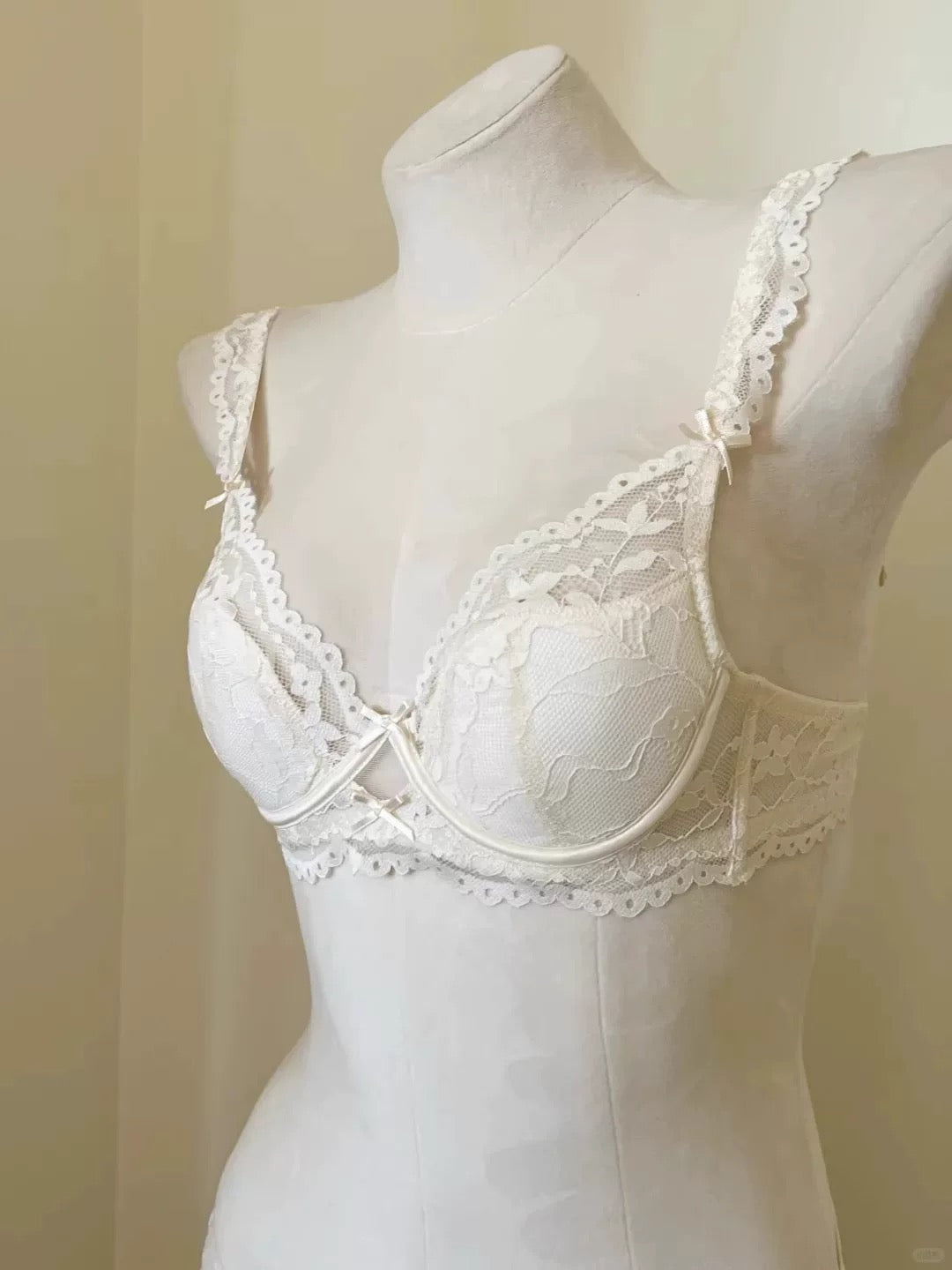 Plus Size Ultra-Thin Lace Minimizing Bra Set – Sexy French Style Lingerie