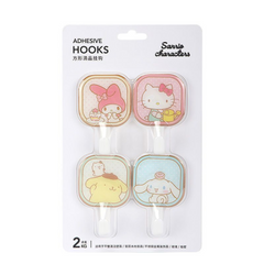 Sanrio Cartoon Square Adhesive Wall Hook – Creative No-Punch Hook for Home Use