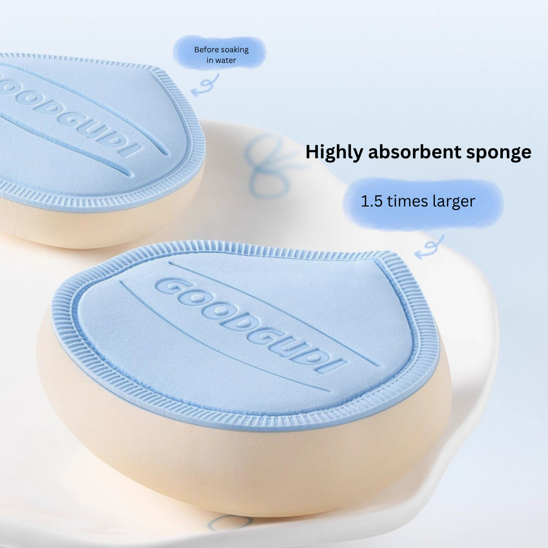 Gudi Marshmallow Cushion Puff – Non-Absorbent Foundation Sponge for Wet & Dry Use