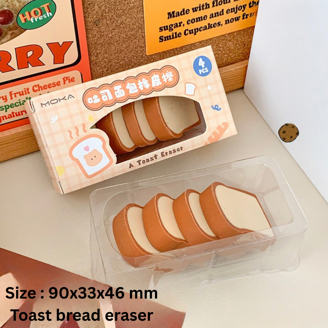 Creative Chocolate Eraser Simulation Shape Bread Biscuit Eraser Fun