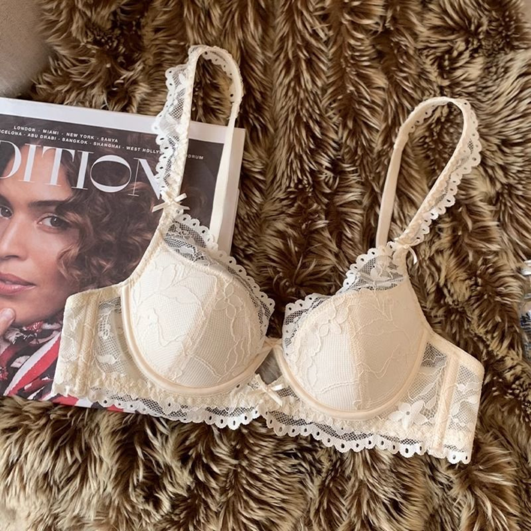 Plus Size Ultra-Thin Lace Minimizing Bra Set – Sexy French Style Lingerie