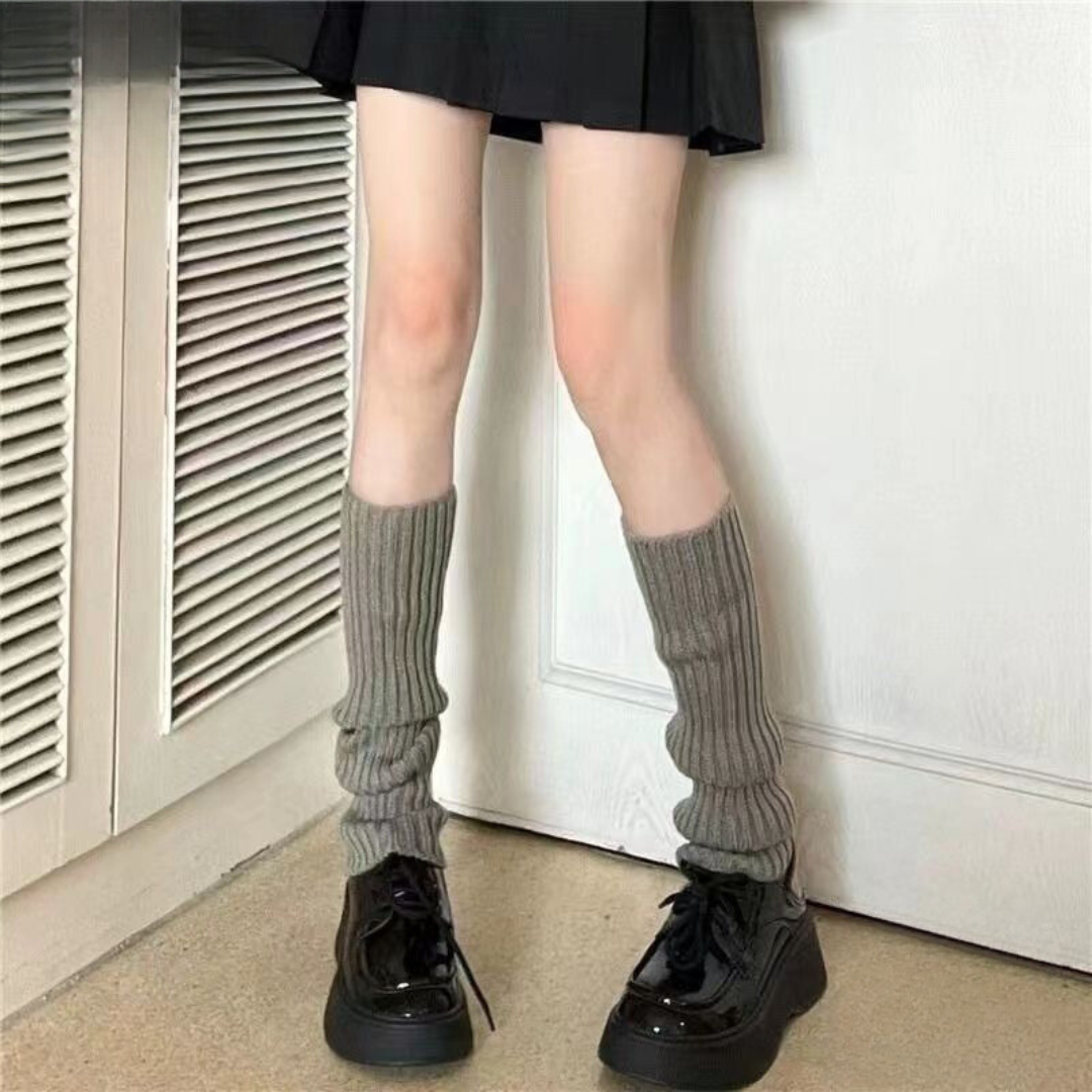 Lolita Knit Over-the-Knee Socks | Slimming & Versatile Mid-Length Japanese JK Calf Covers for Women