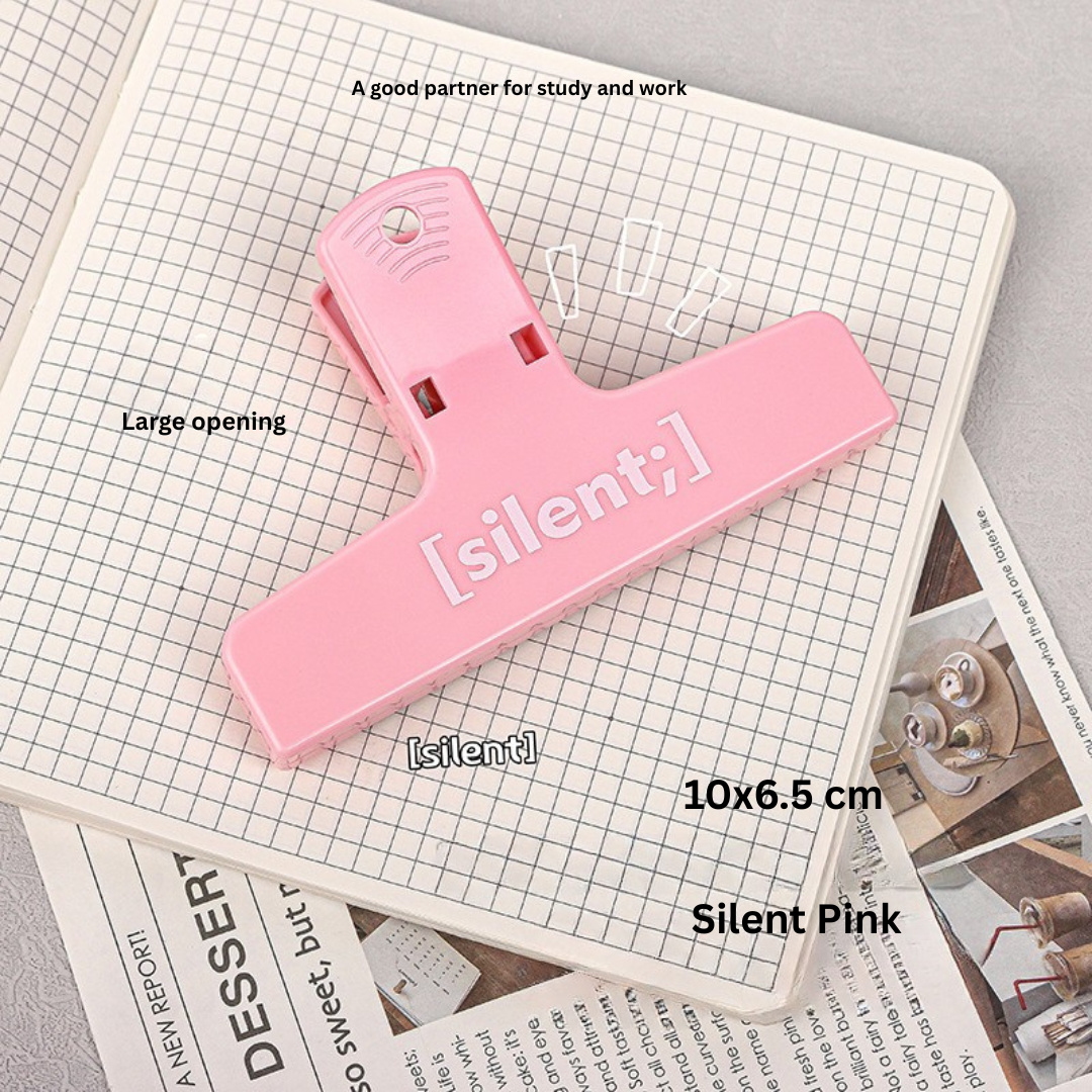 Morandi color multifunctional cute simple handbook storage magnetic long tail clip for notebook