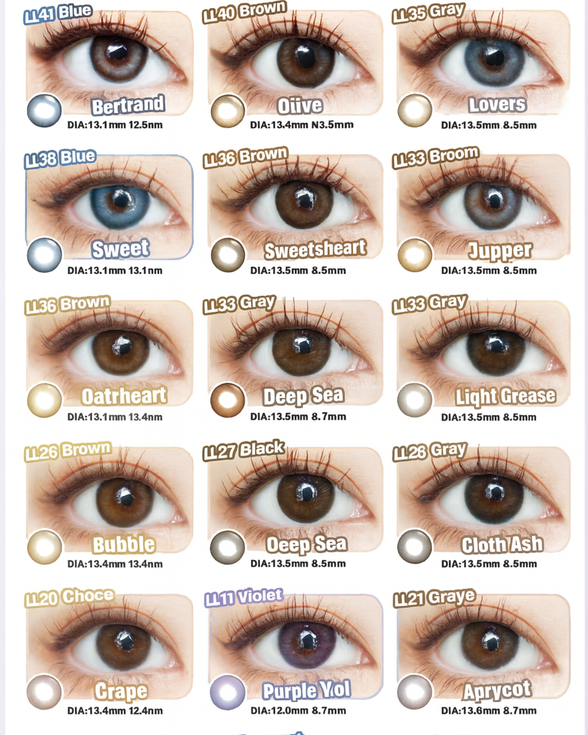 Sandwich Layer Natural Black Daily Lenses