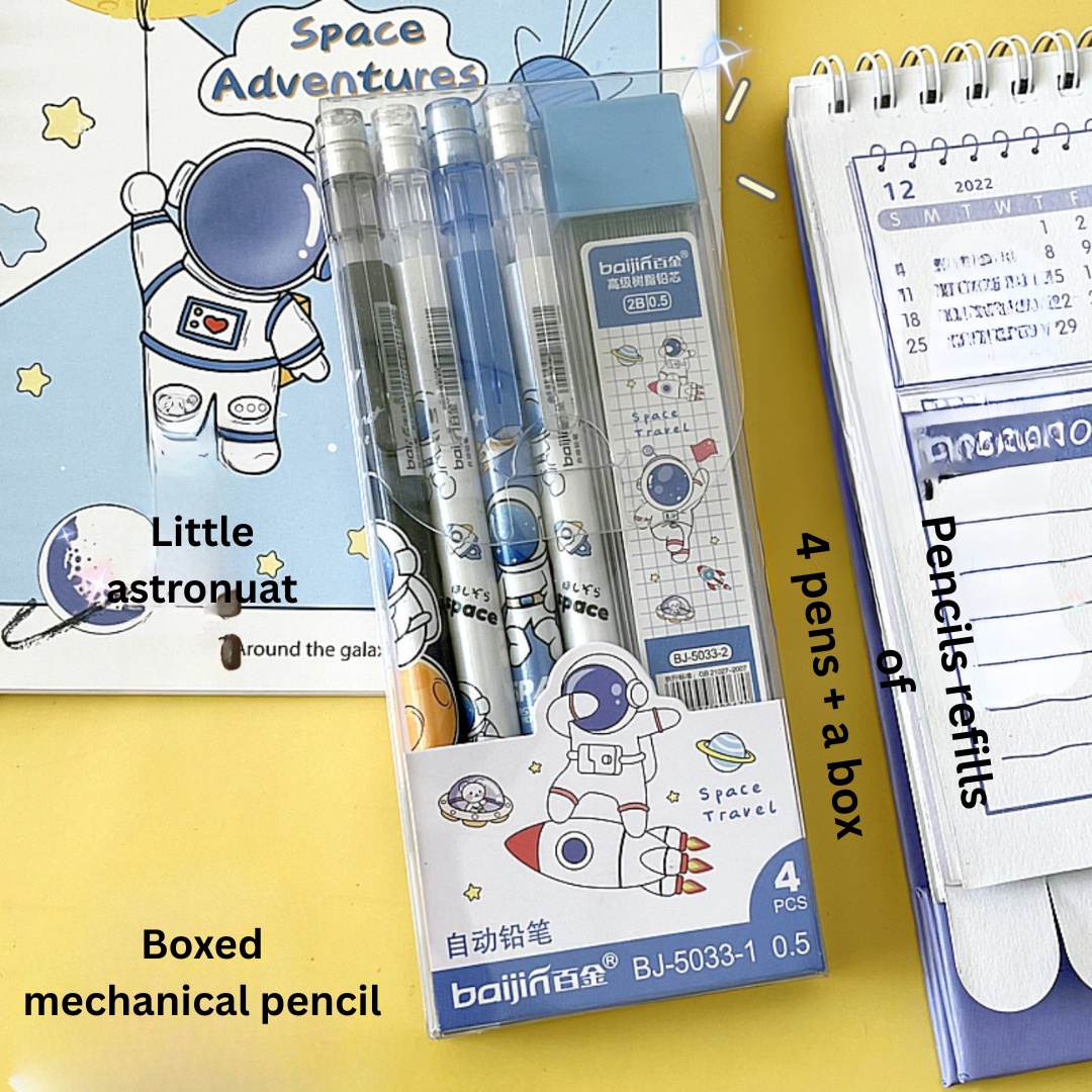 Automatic pencil box with peach dinosaur cartoon high-value movable pencils cute creative press pen