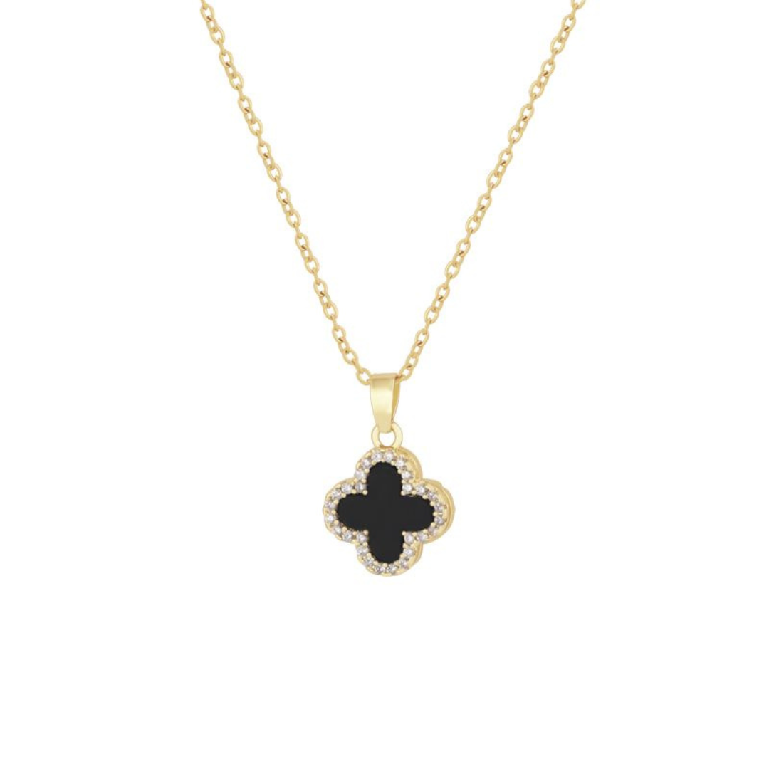 Elegant Four-Leaf Clover Titanium Steel Necklace – Light Luxury & Minimalist Design