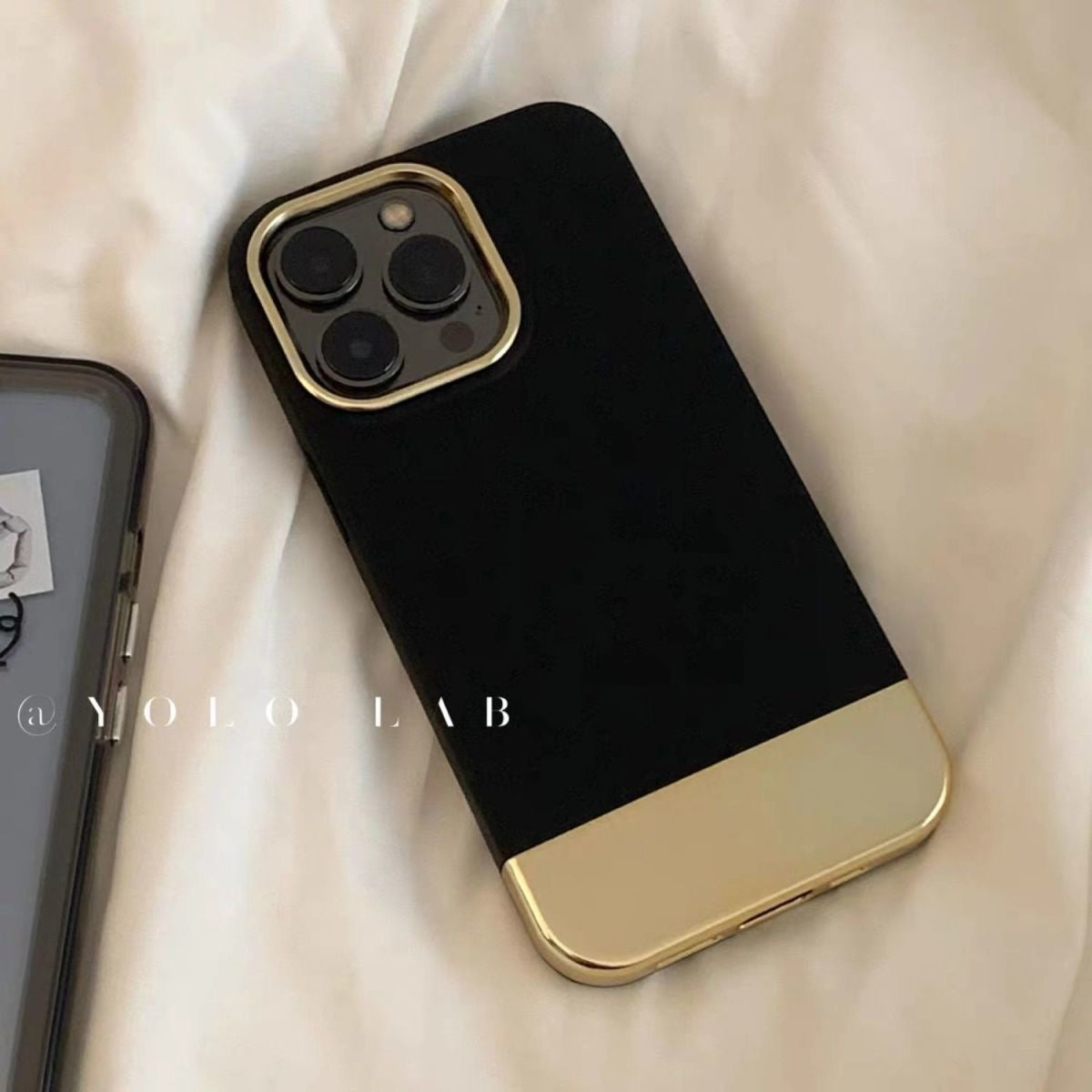 Black & Gold Silicone Shockproof iPhone Case for iPhone , Premium Soft Case