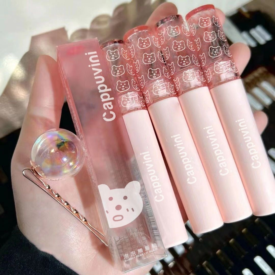 Bubble lip glaze water light glass lip gloss lipstick lasting and not fading lip gloss.