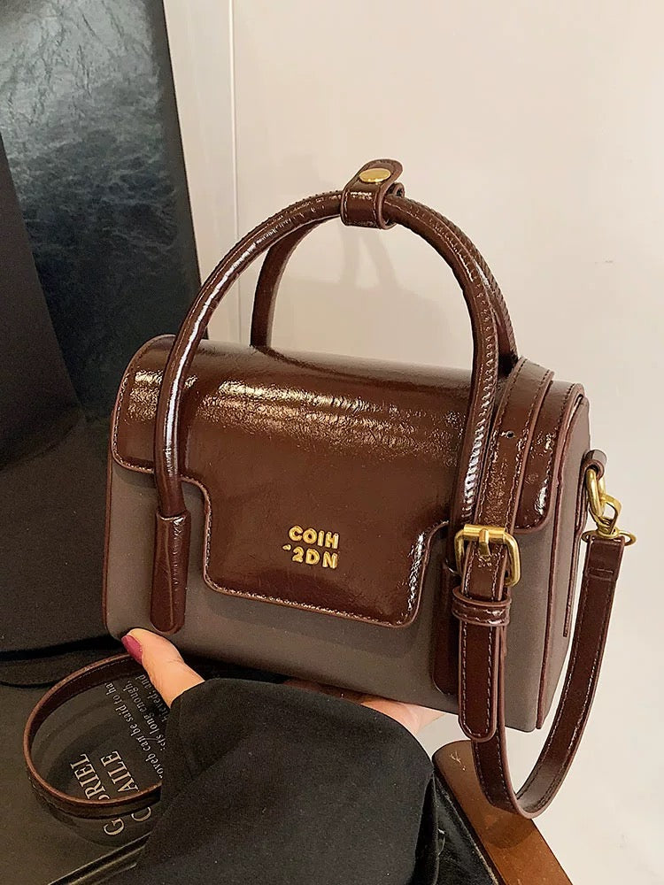 Kaisilin Matte Square Handbag – Elegant Vintage Shoulder & Crossbody Bag