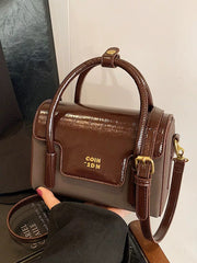 Kaisilin Matte Square Handbag – Elegant Vintage Shoulder & Crossbody Bag