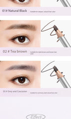 Waterproof Hard Tip Eyebrow Pencil for Natural Hair-Like Brows