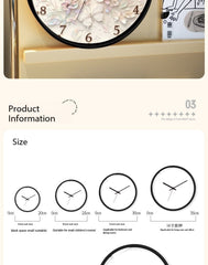 Butterfly Cream Art Silent Quartz Wall Clock