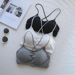 Backless Push Up Camisole Bra with Built In Padding