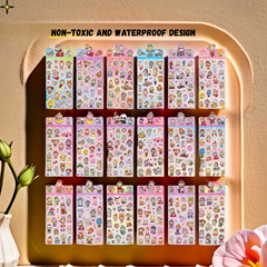 Cute Labubu Cartoon Holographic Stickers for Kids and Journaling