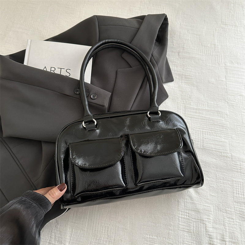 Retro niche underarm tote bag – large capacity shoulder purse