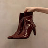 Women's French Pointed Toe Elastic Ankle Boots