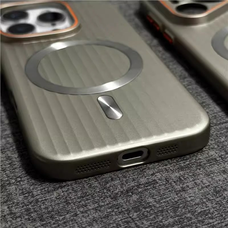 MagSafe Magnetic Suction Frosted Corrugated Phone Case – Simple & Stylish Protection