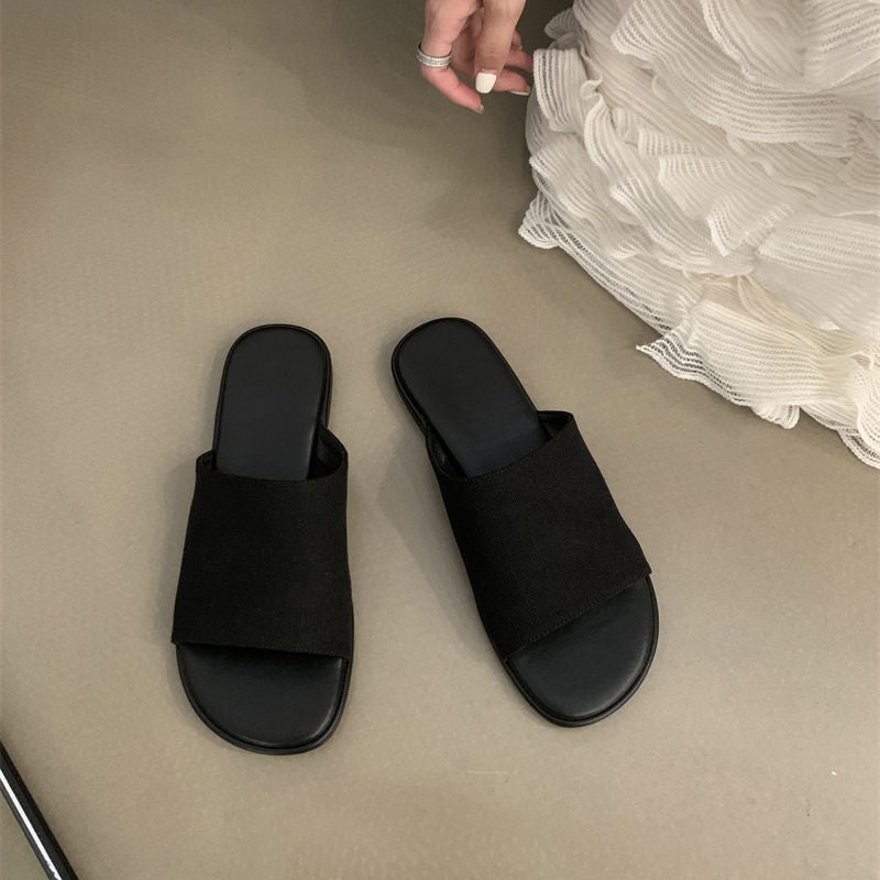 French Casual Open Toe Flat Non-Slip Beach Sandals - Flip-Flops for Women
