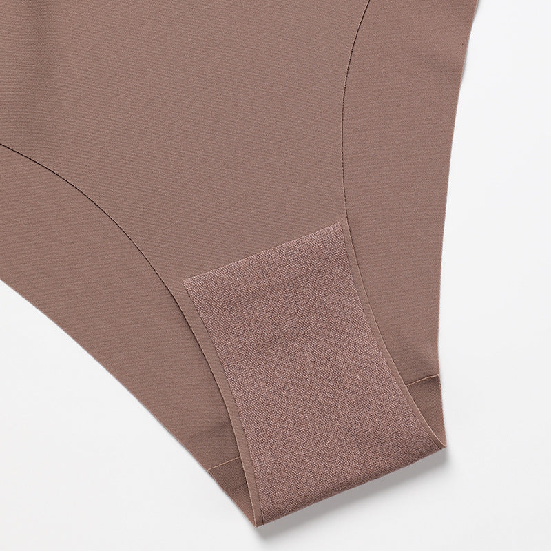 Ice Silk Seamless Maternity Panties – V-Shaped Low Waist Briefs