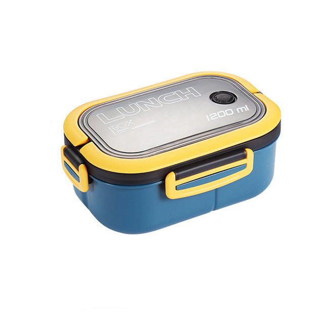 Double-Layer Bento Lunch Box – Microwaveable with Compartments | Office & Meal Prep Friendly