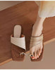 Vintage Woven Toe Ring Chunky Heel Sandals
